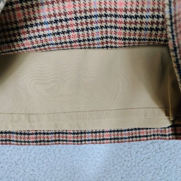 Talbots Skirt Women's 2 Petite Pink Houndstooth Wool Blend Fall Autumn NWT - Picture 8 of 11